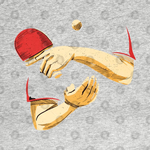 Ping pong player hands by mehdime